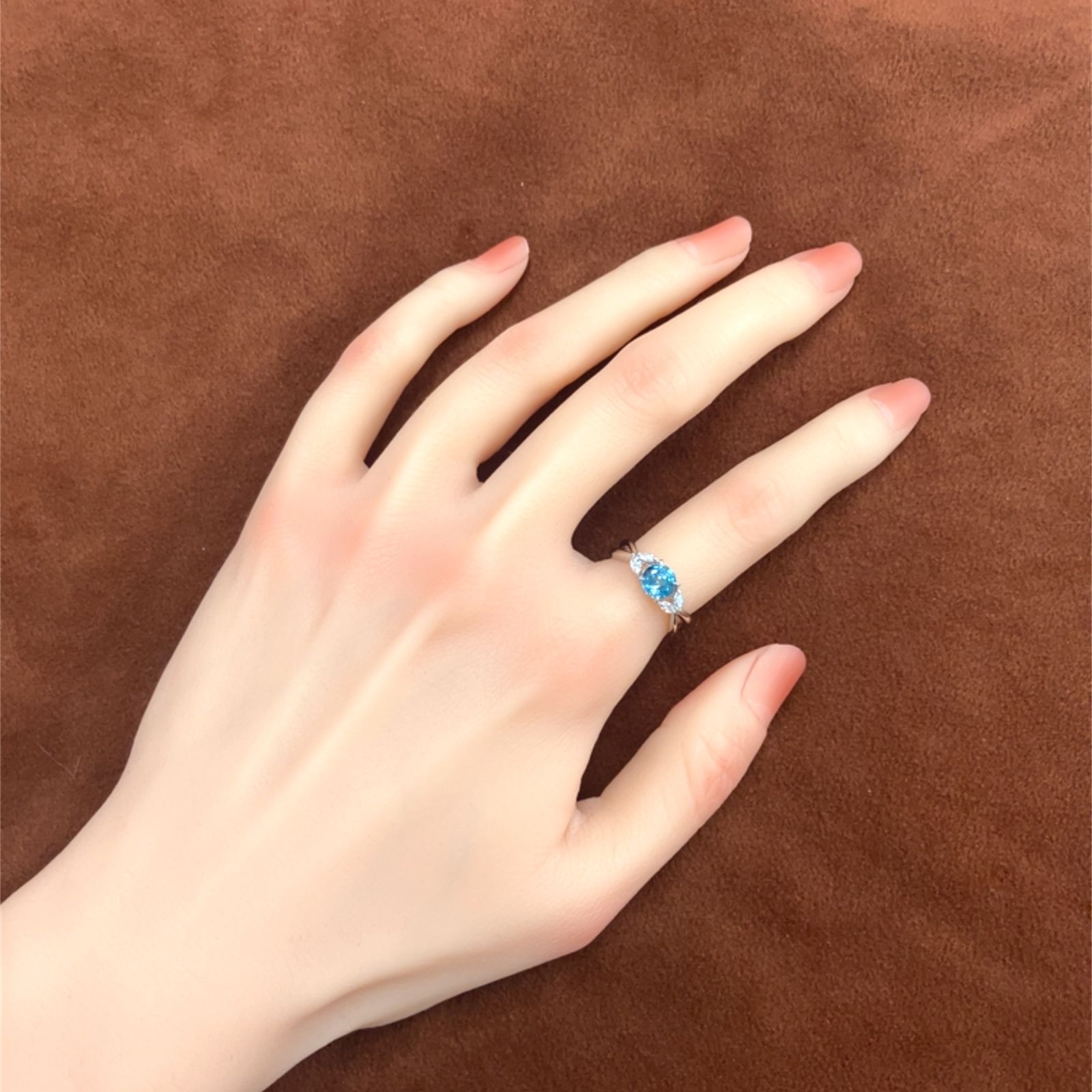  ブルージルコン リング プラチナ Pt 900 リング 指輪 アクセサリー