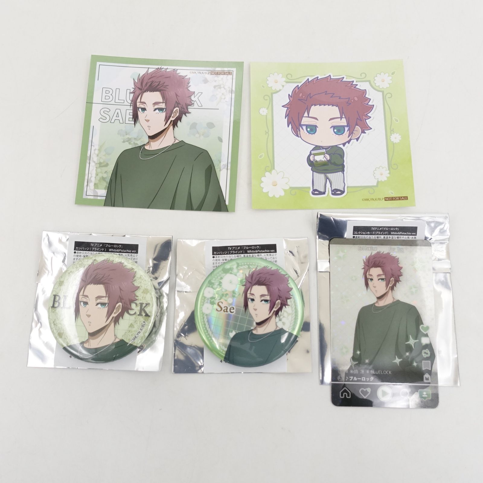 ブルーロック 糸師冴 缶バッジ カード フォト トレカ ましかく
