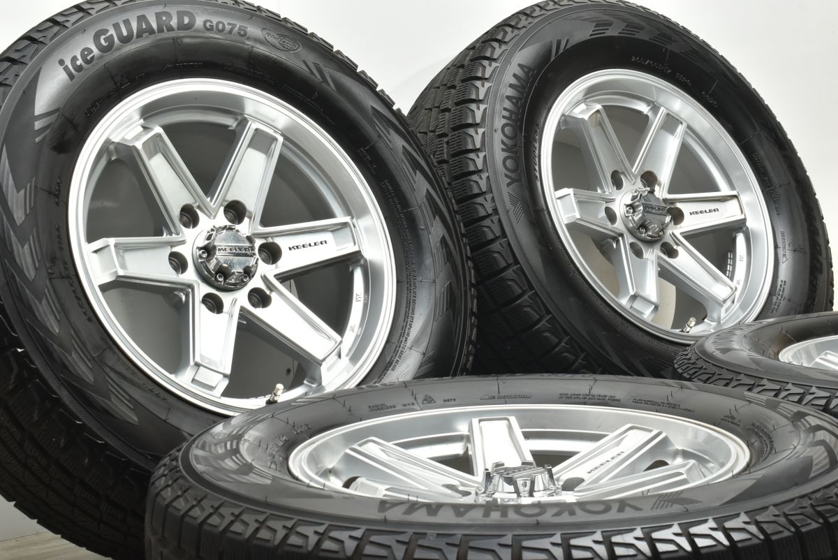 バリ溝 スタッドレス WEDS キーラー 17 in 8 J 25 PCD 139 7 ヨコハマ アイスガード G 075 265 65 R プラド ハイラックス サーフ