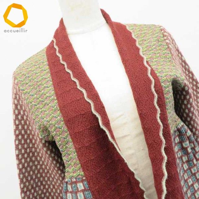 キャサリンアンドレ catherine andre ニット カーディガン トップ ショート 七分袖 レディース a 947215