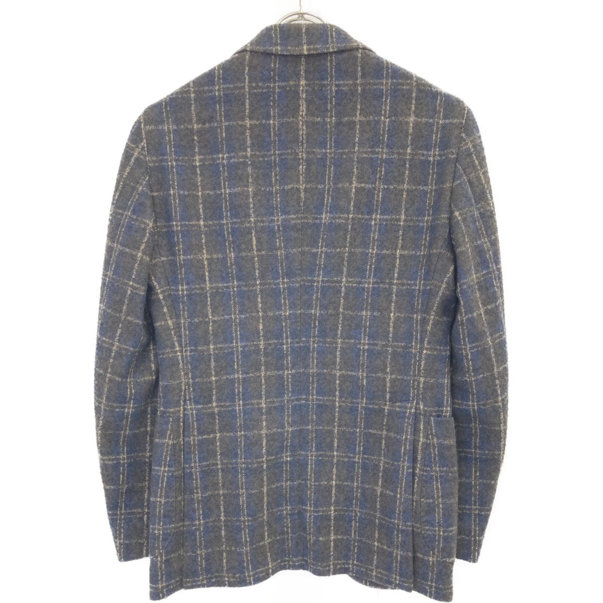 TAGLIATORE タリアトーレ ﾌﾞﾗｳﾝ×ﾈｲﾋﾞｰ ﾁｪｯｸ柄 ｳｰﾙ ﾑｼﾞｪｯﾛ 2Bｼﾞｬｹｯﾄ 42