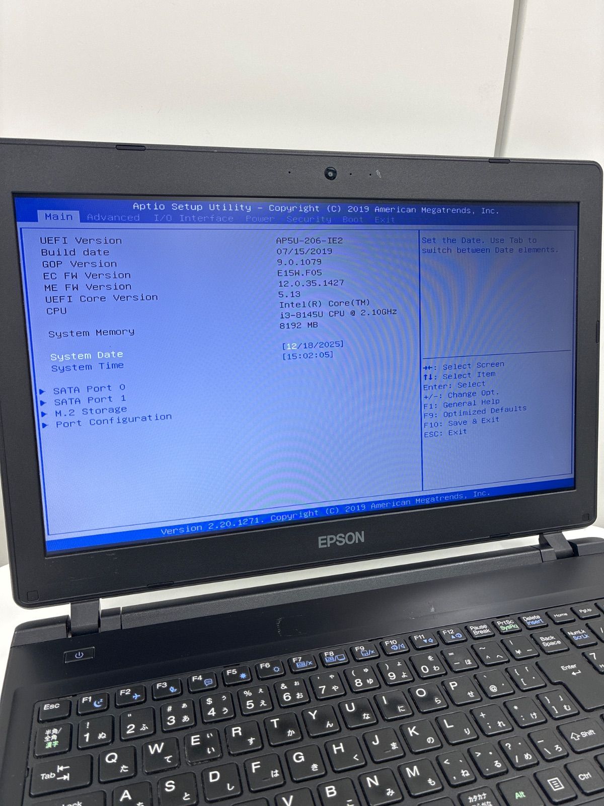 EPSON Endeavor 購入 NJ4300E ノートパソコン Core i3 メモリ8GB AC