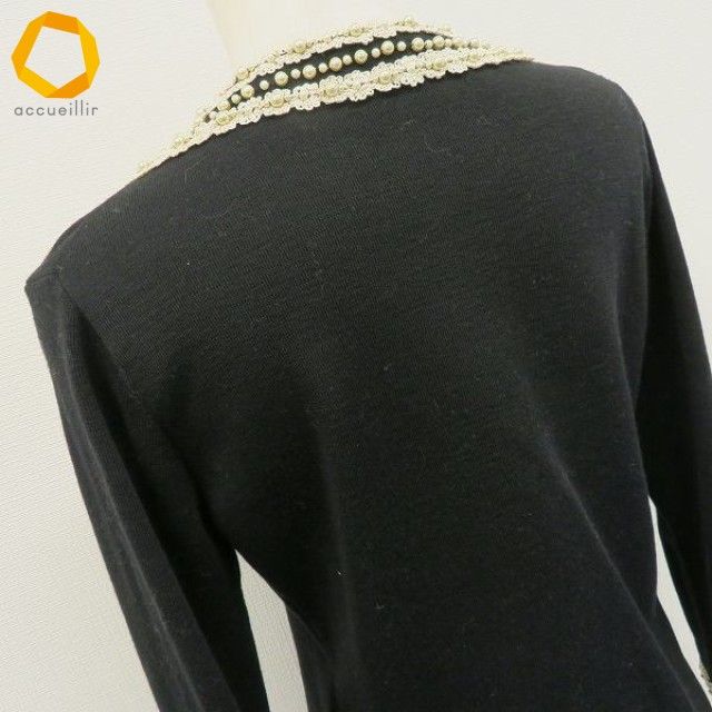 フランコフェラーロ FRANCOFERRARO ニット カーディガン トップス 花