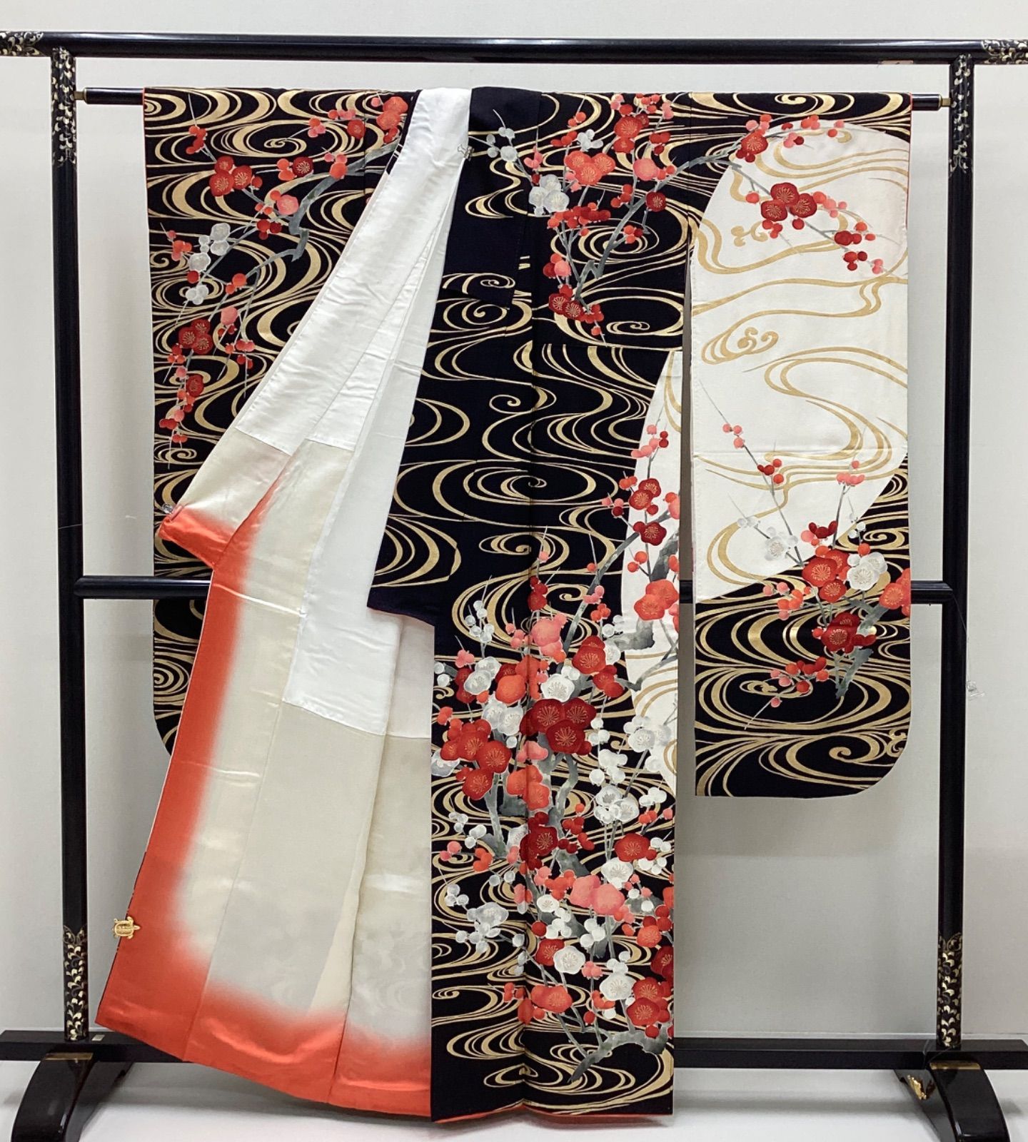 品 袷着物 振袖 手描き 金彩 正絹R 138