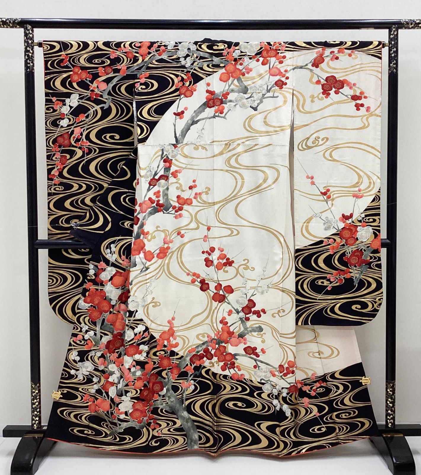 品 袷着物 振袖 手描き 金彩 正絹R 138