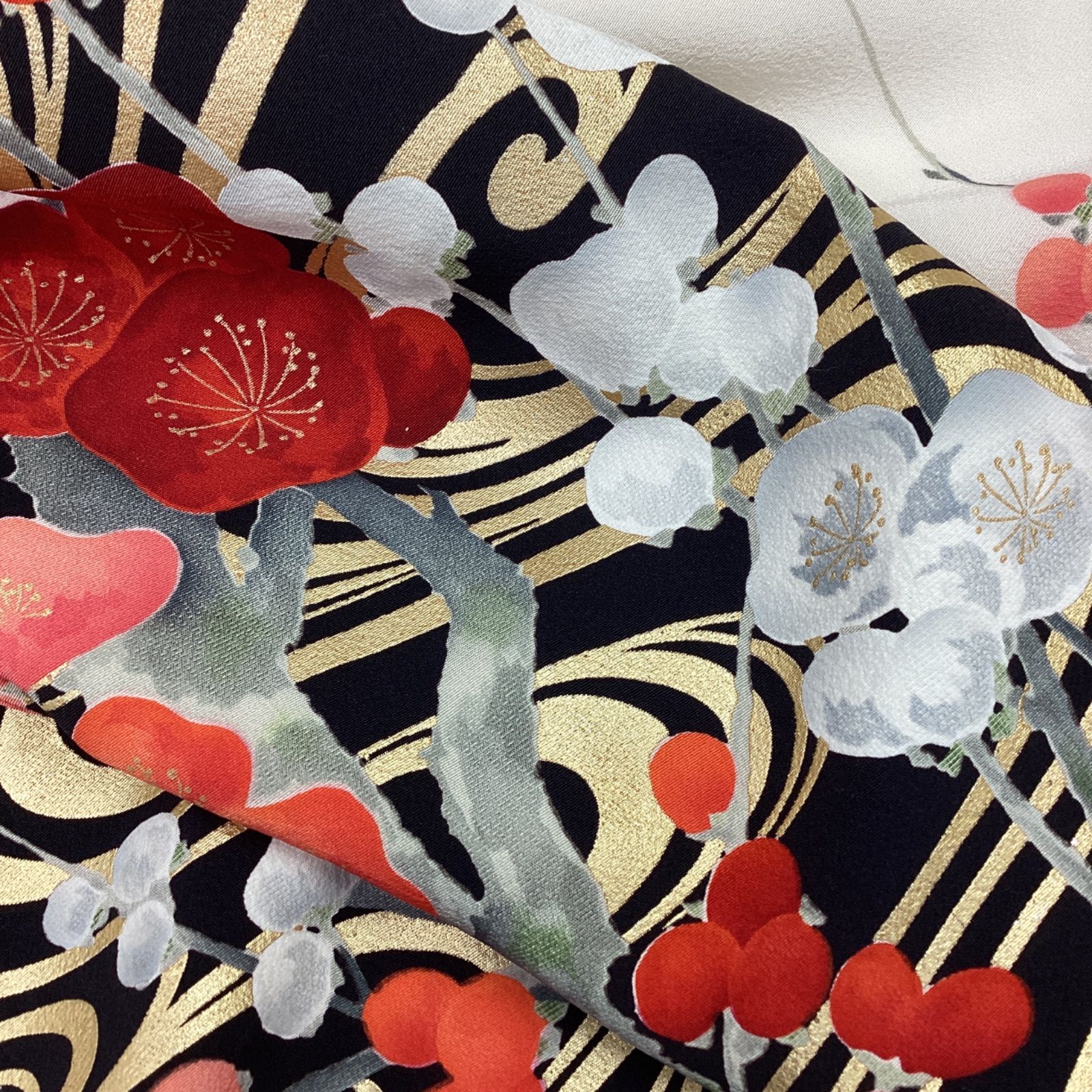  品 袷着物 振袖 手描き 金彩 正絹R 138 振袖 着物