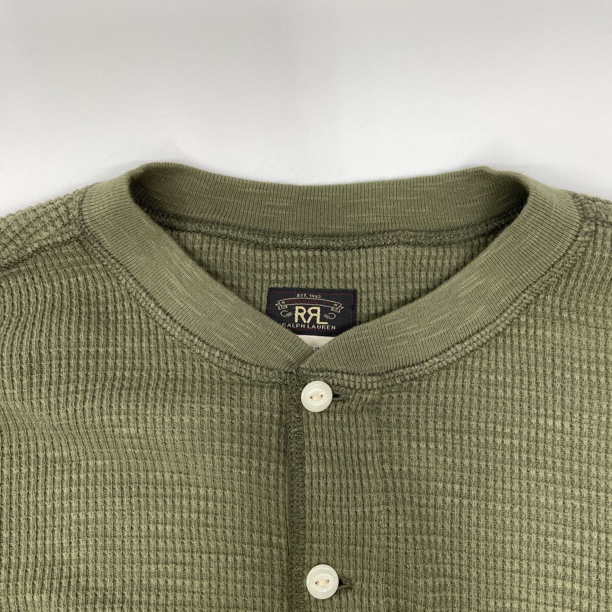 RRL ダブルアールエル サーマル ワッフル ヘンリーネックシャツ M