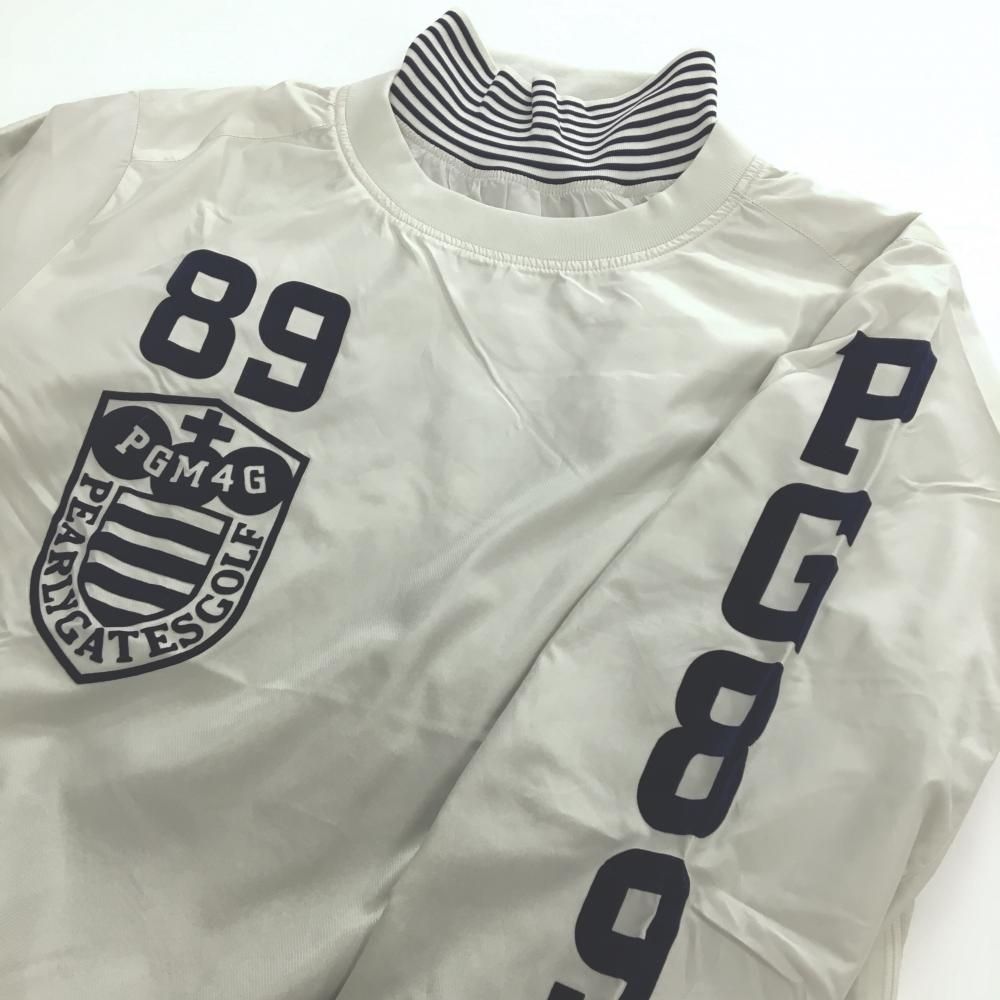 超美品】パーリーゲイツ ツインスニード ライトグレー×ネイビー 蓄熱