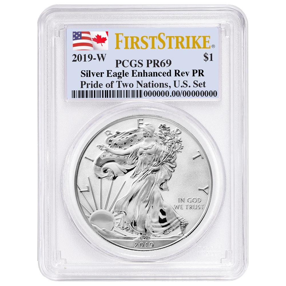 2019-w アメリカンシルバーイーグル　アーリーリリース 2019-W $1 1オンス リバースプルーフ アメリカンシルバーイーグル PCGS