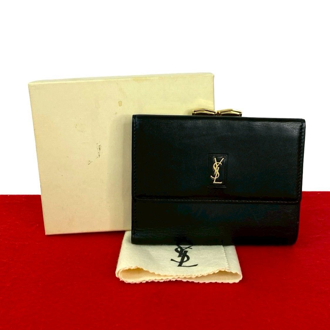 極 美品 箱付き YVES SAINT LAURENT イヴサンローラン ヴィンテージ