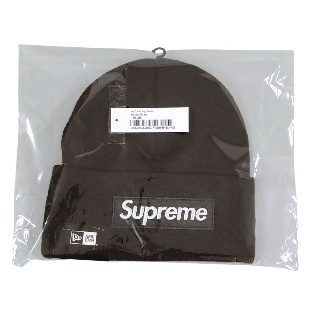 SUPREME シュプリーム × Era 25 AW Box Logo Beanie ニットキャップ ブラック 45120