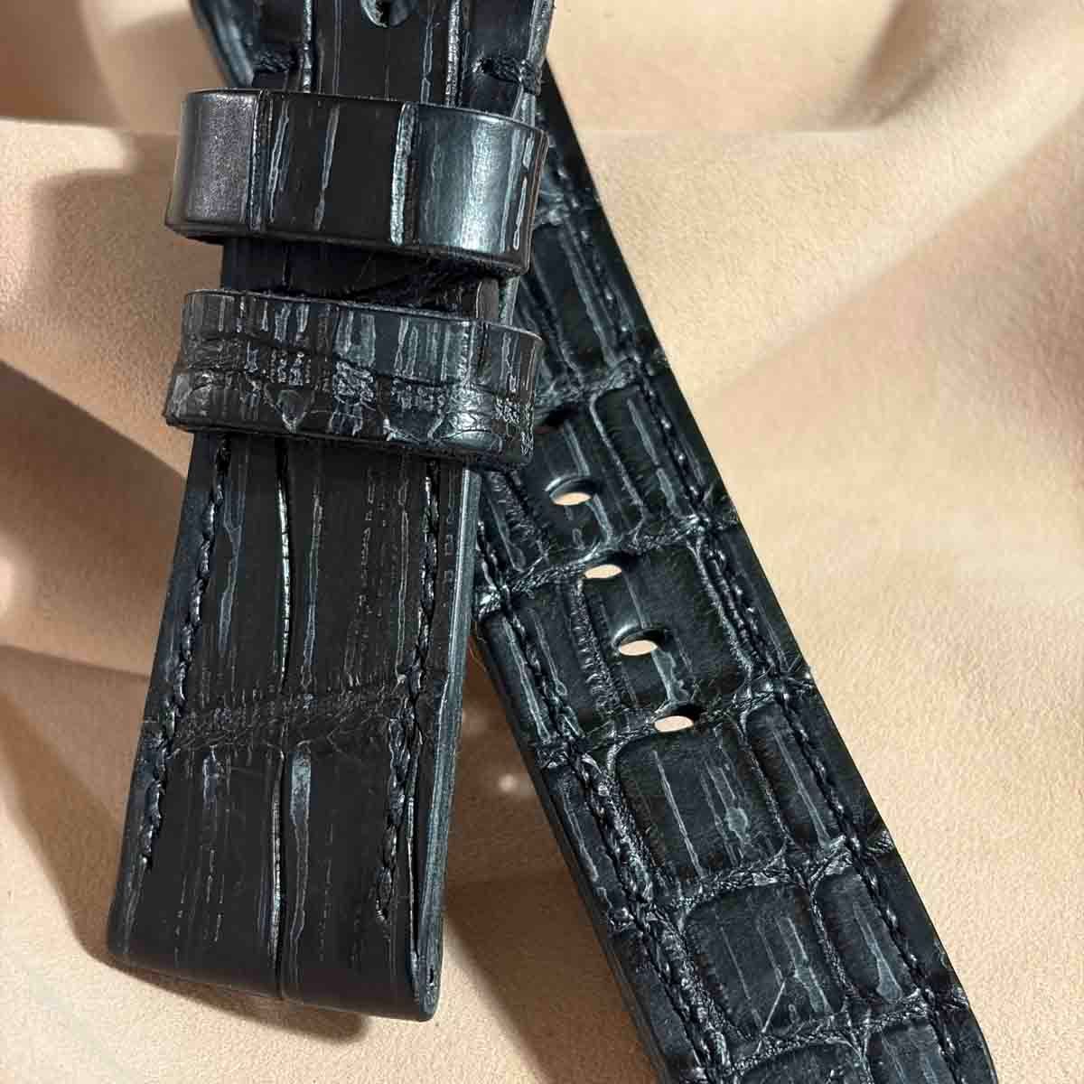 exh-58 ブライドル クロコダイル 腕時計ベルト ラグ幅26 mm - バックル幅22