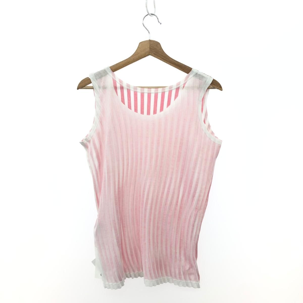 me isseymiyake ミーイッセイミヤケ プリーツノースリーブカットソー