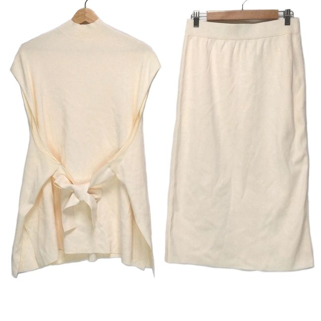 ADORE アドーア スカートセットアップ レディース アイボリー ニット ウエストゴム