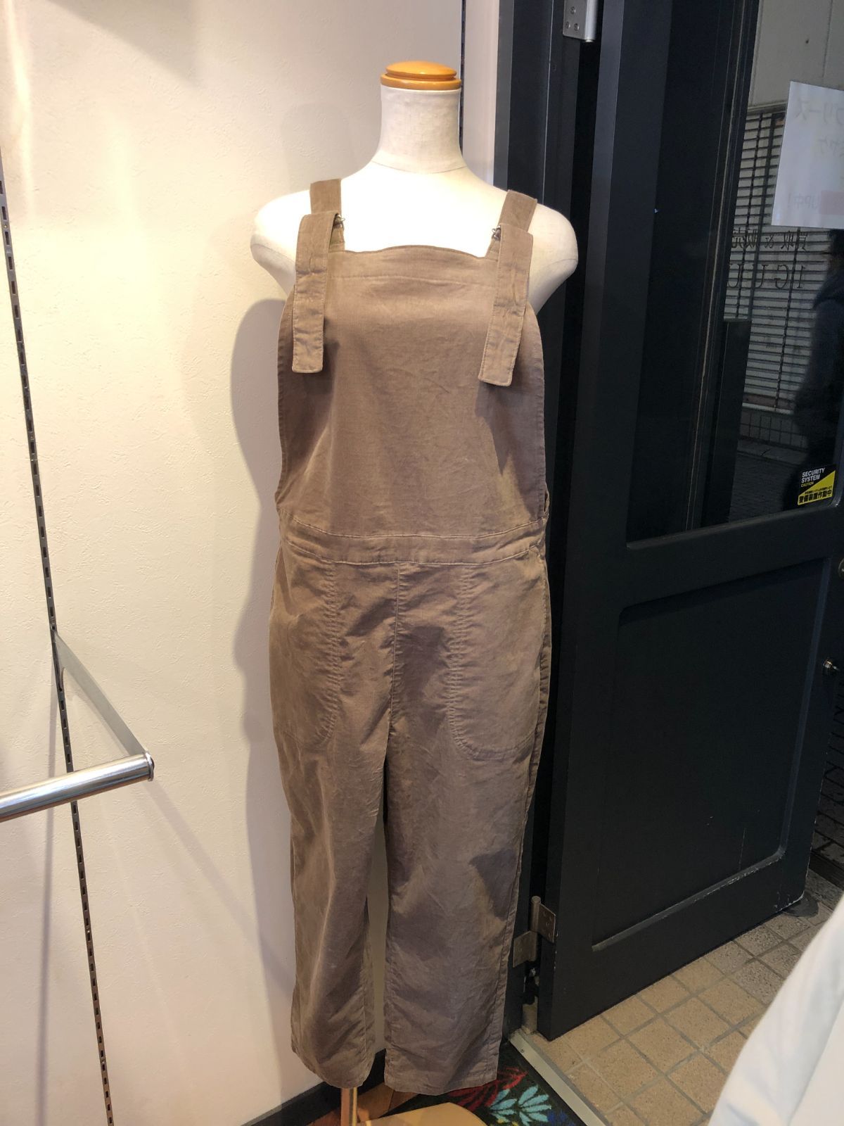 780 DANTON ダントン ストレッチコーデュロイ サロペットパンツ 36 グレージュ