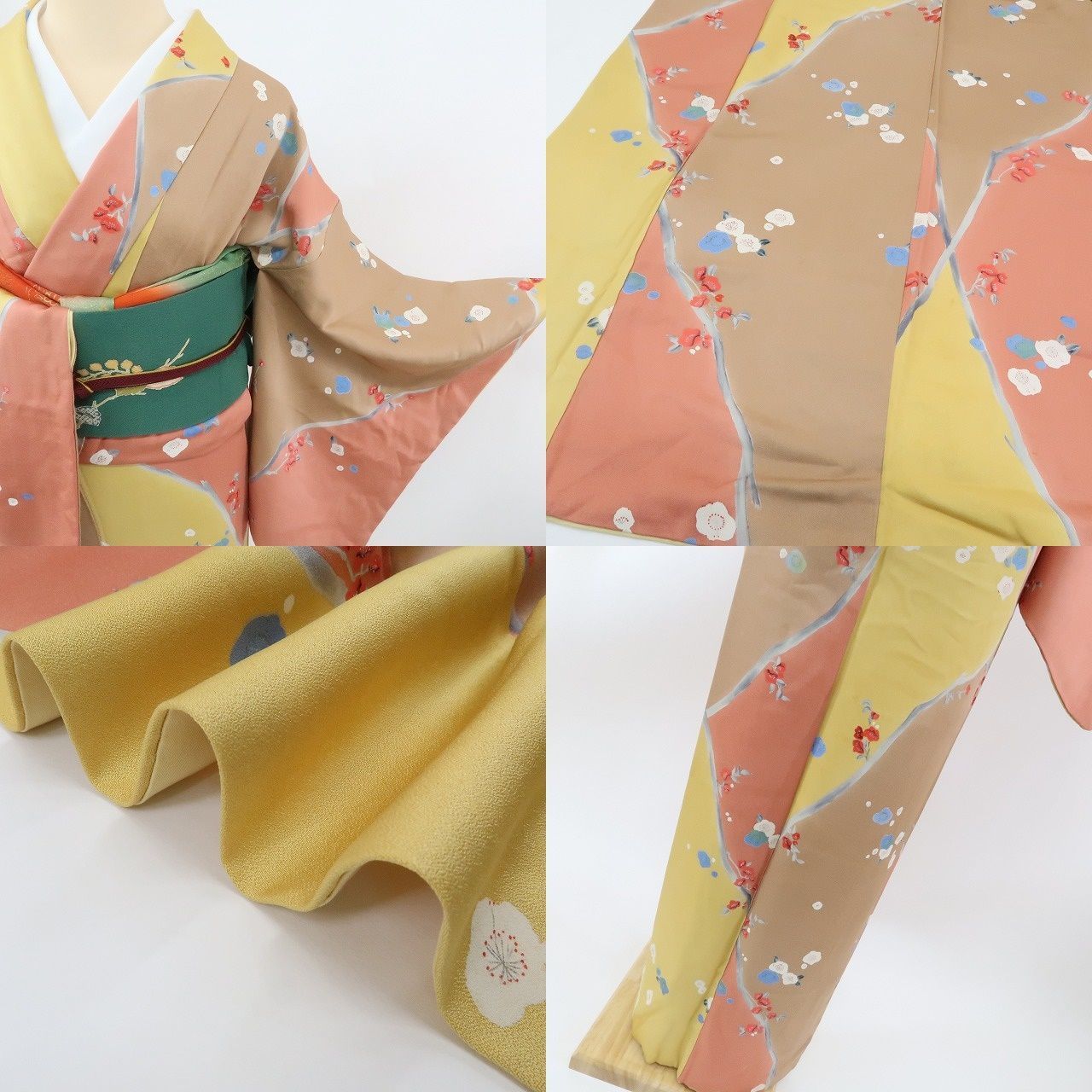 ✾まめ藤✾m470＊正絹 梅 手縫い仕立て 小紋 - メルカリ