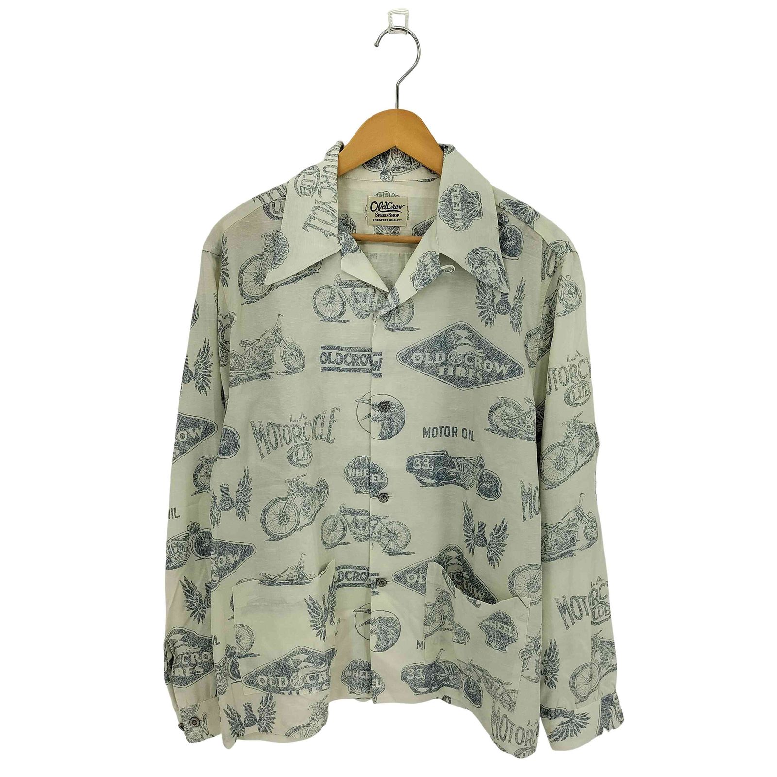 新品！未使用！OLD CROWオールドクロー L/S Shirts オールドクロウ OLD CROW L.A. MOTORCYCLE GARAGE L/S SHIRTS モーター