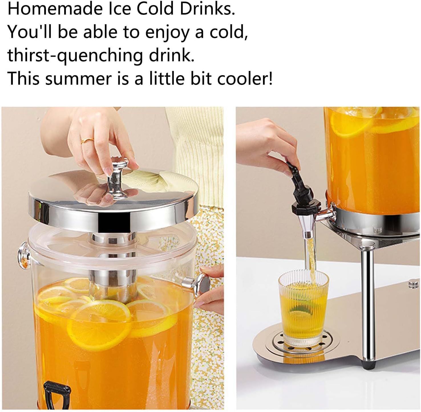 人気推薦◇コールドホットドリンクディスペンサー、8L 大容量コールド