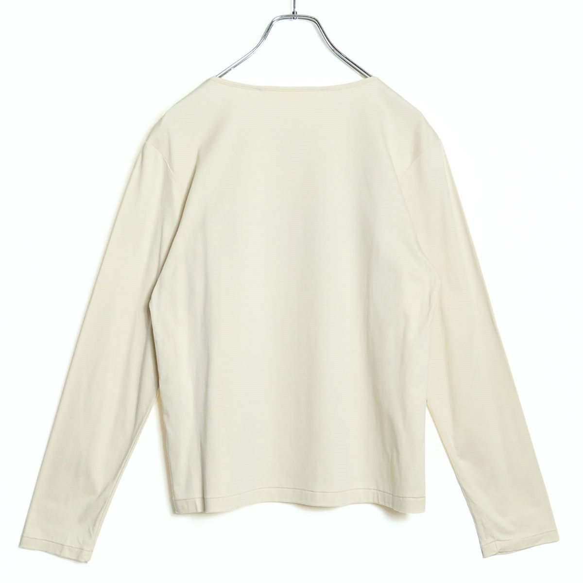 【極美品！】ピンクハウス★ブラウンのロゴワッペンが可愛い♪ 長袖カットソー サイズ4(L) アイボリー系 z16791 極美品タグ有！】ピンクハウス☆ブラウンのロゴワッペンが可愛い