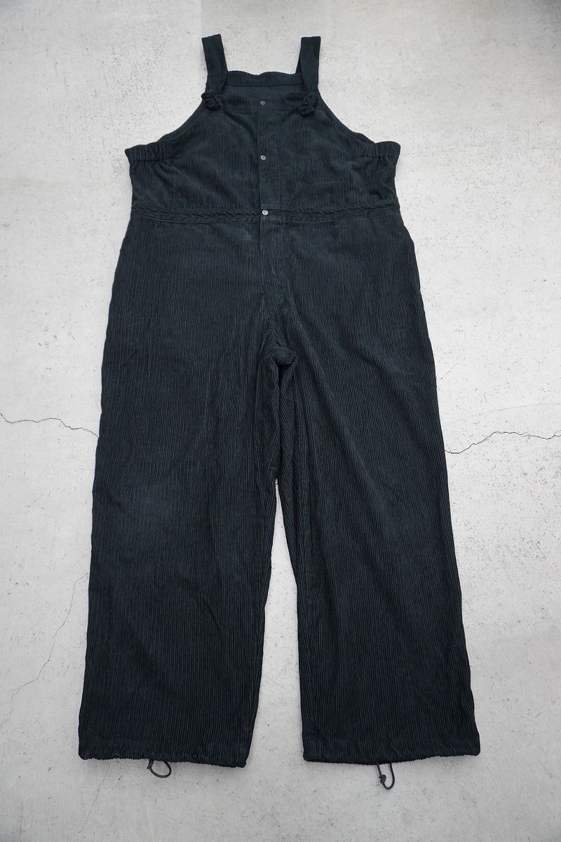 21 AW Sasquatchfabrix サスクワッチ ファブリックス OVERALL コーデュロイ オーバーオール PA 9 016 黒 サイズM 317 P