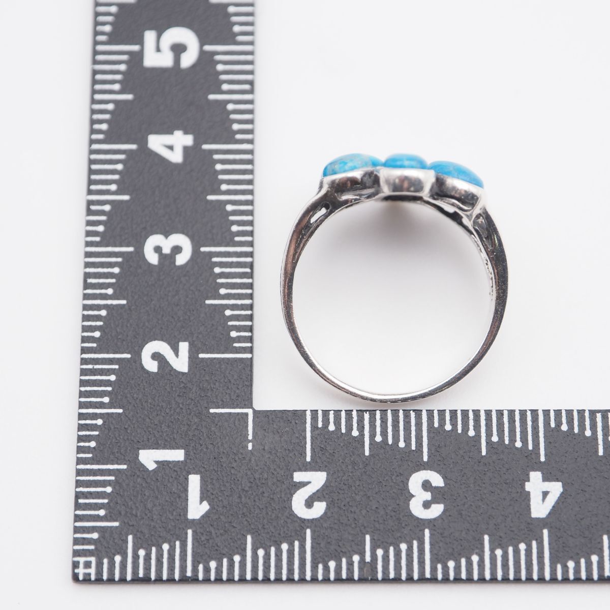 L474 ターコイズ トルコ石 リング フラワー デザイン シルバー 指輪