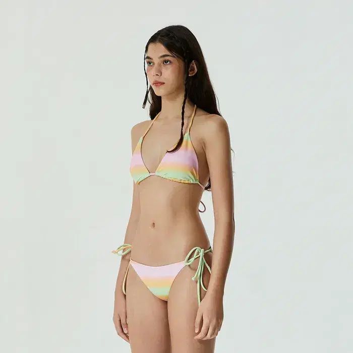 ピンカ グラデーション ストライプ シャーリング ビキニ
