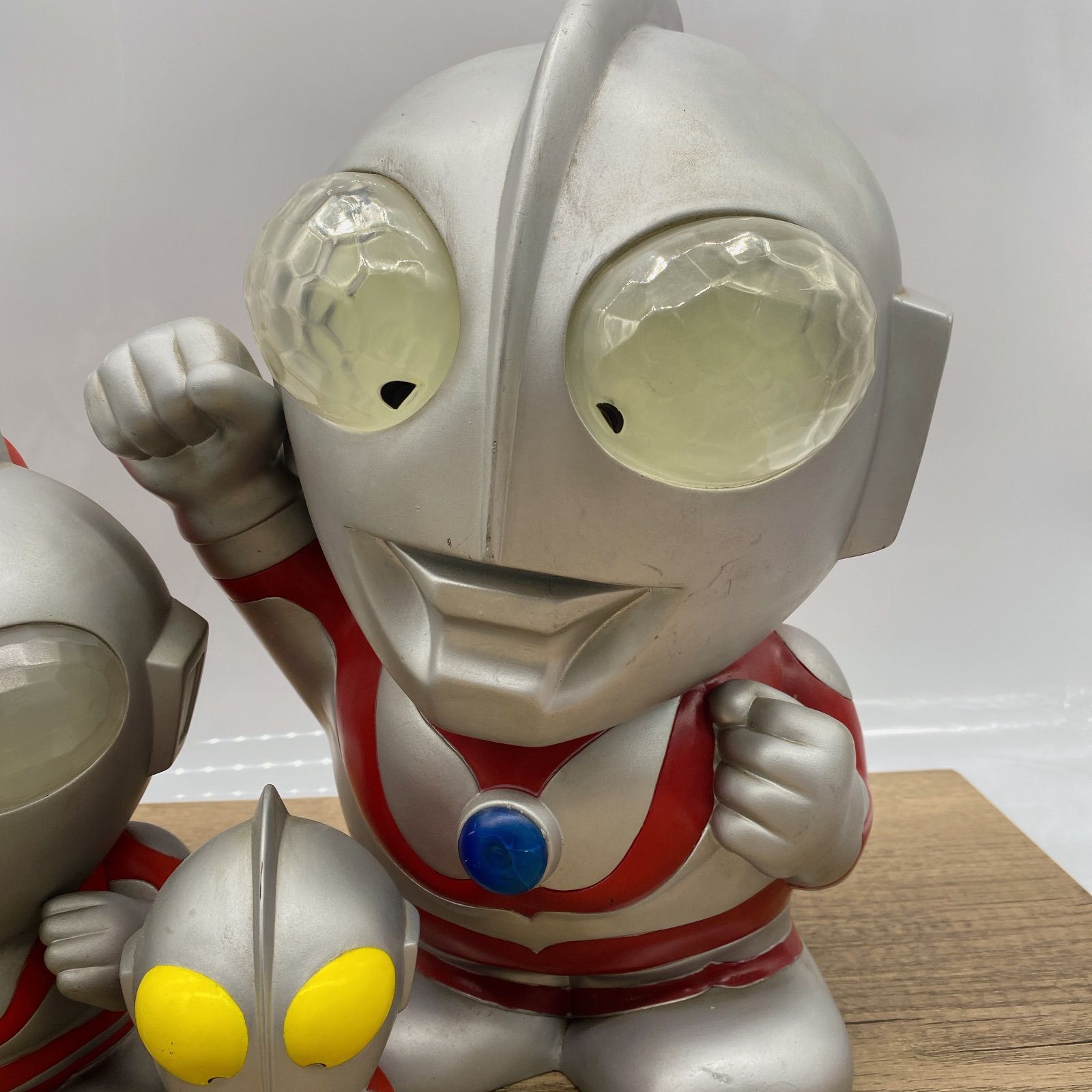 X-0066 一般 品 ウルトラマン 円谷プロ 激 デフォルメウルトラマン ソフビ貯金箱 3体セット