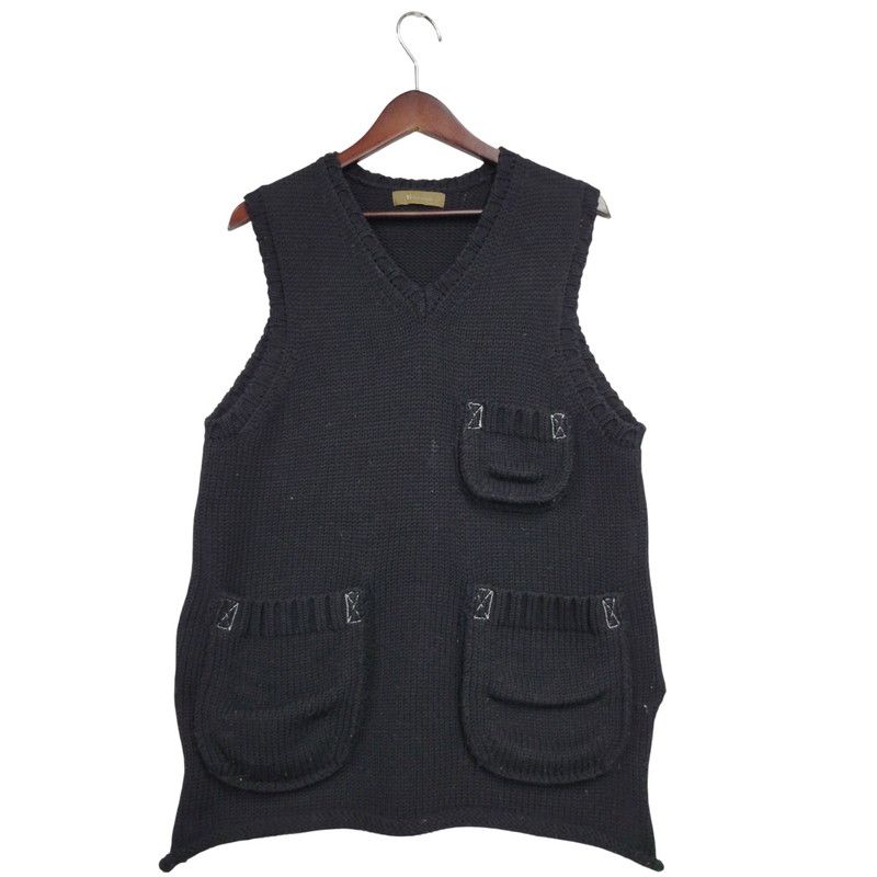 品 Y s for men ワイズ フォー メン MY K 29 147 90 POCKET GIMMICK ポケット ギミック KNIT VEST ニット ベスト 140 251218 ya 12 izu