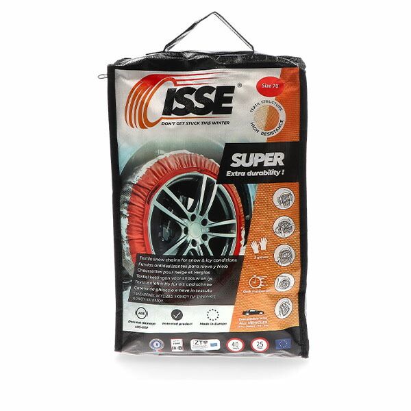  イッセ ISSE 布製 タイヤチェーン スーパー スノーソックス SUPER SNOW SOCKS 簡単装着 滑り止め タイヤ滑り止め 冬 雪 サイズ54 66 70 ホワイト Tire Chains 54 ISE 92 その他 タイヤ ホイール