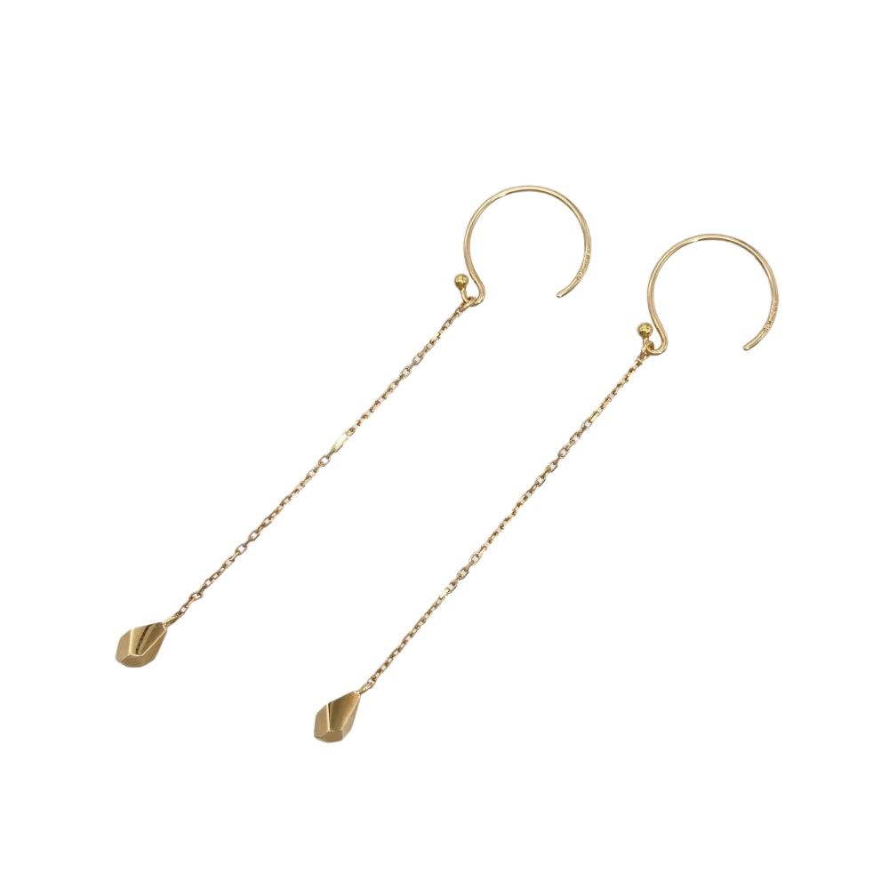 COCOSHNIK ゴールド チェーンピアス ココシュニック COCOSHNIK ピアス K10YG 0.8g イエローゴールド フック