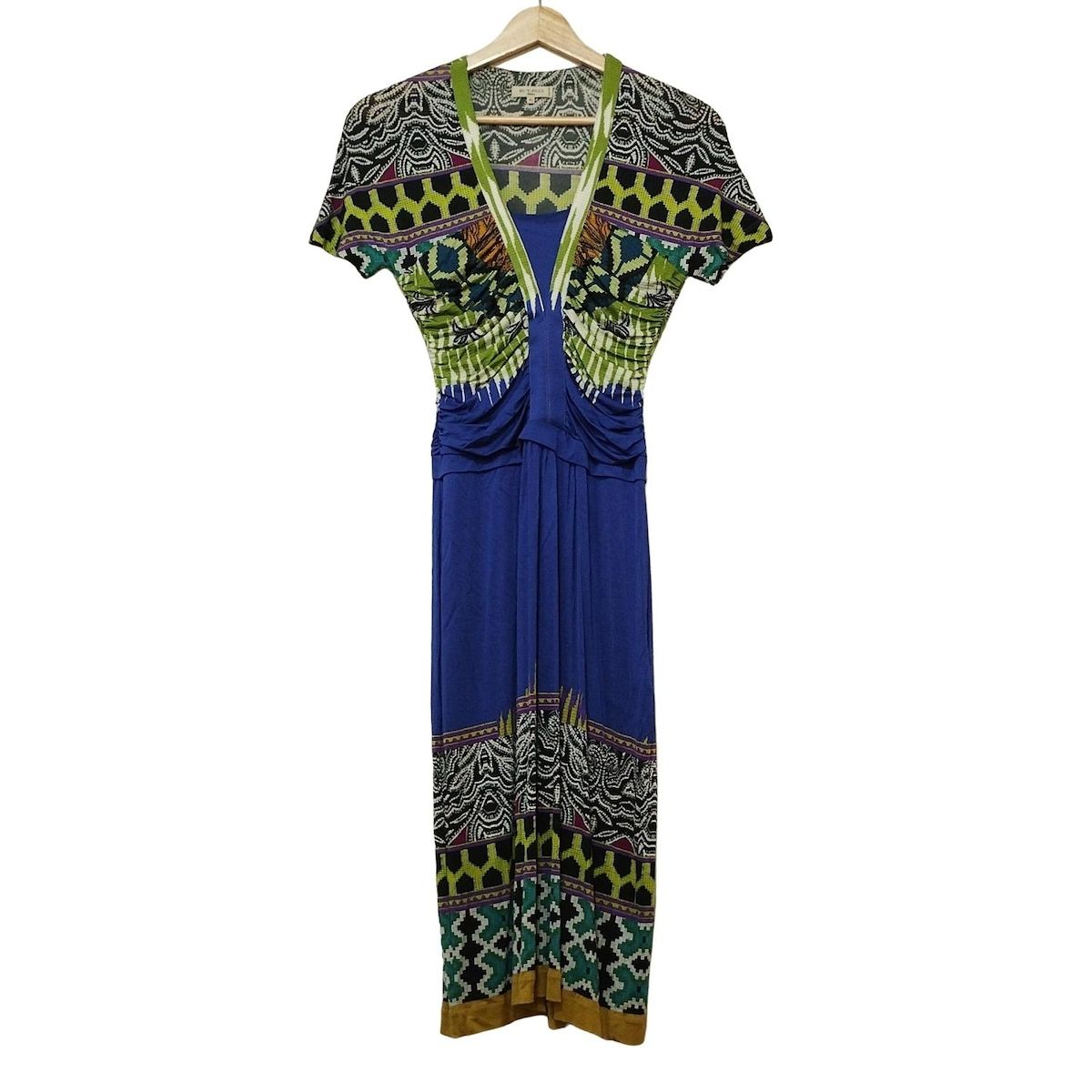ETRO(エトロ) ワンピース サイズ40 M レディース美品 - ブルー×黒