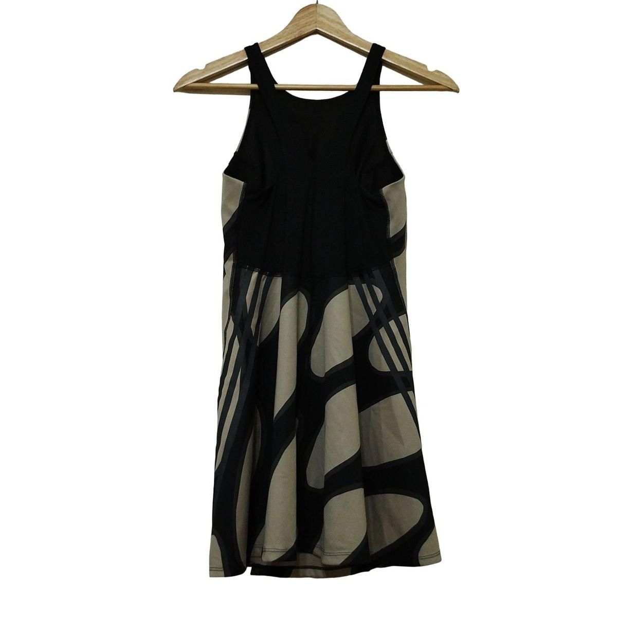 marimekko マリメッコ チュニック サイズM レディース - ベージュ×黒×マルチ ノースリーブ adidasコラボ