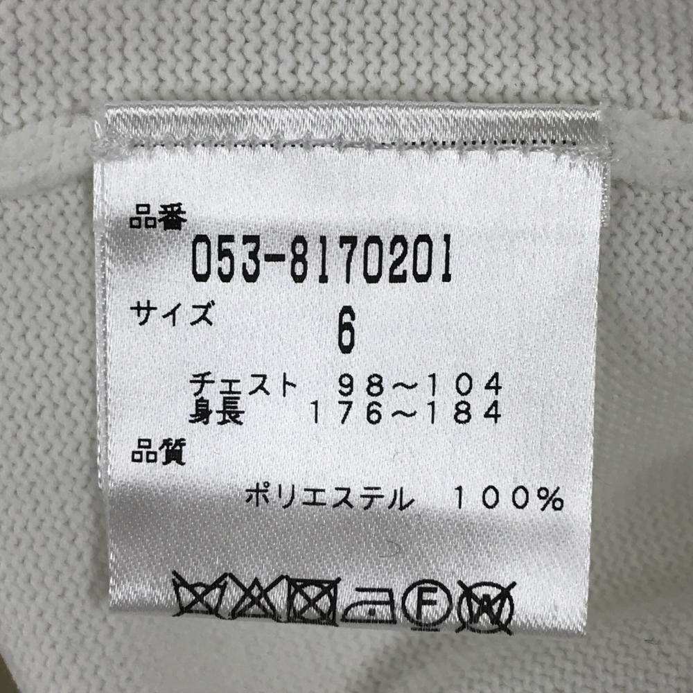 超美品】パーリーゲイツ セーター 白 袖2ライン ニット メンズ 6(XL