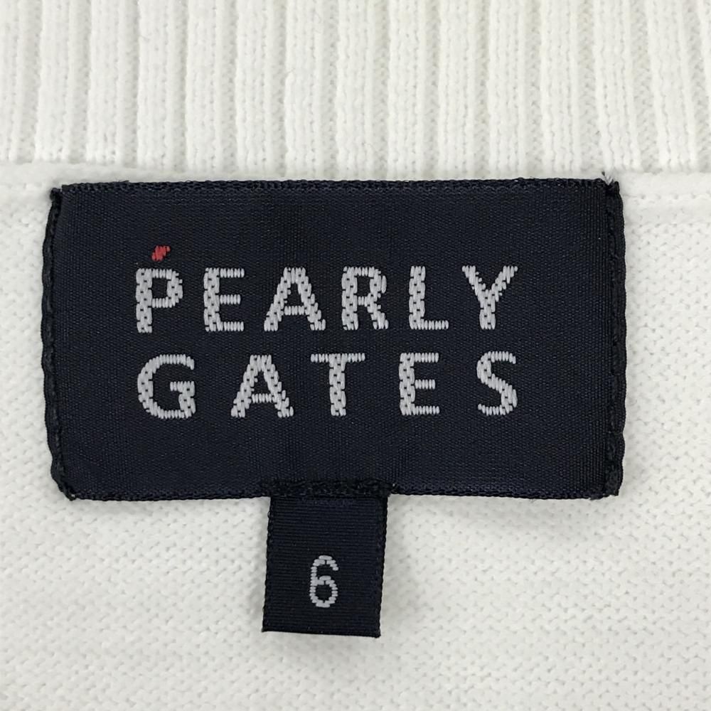 超美品】パーリーゲイツ セーター 白 袖2ライン ニット メンズ 6(XL