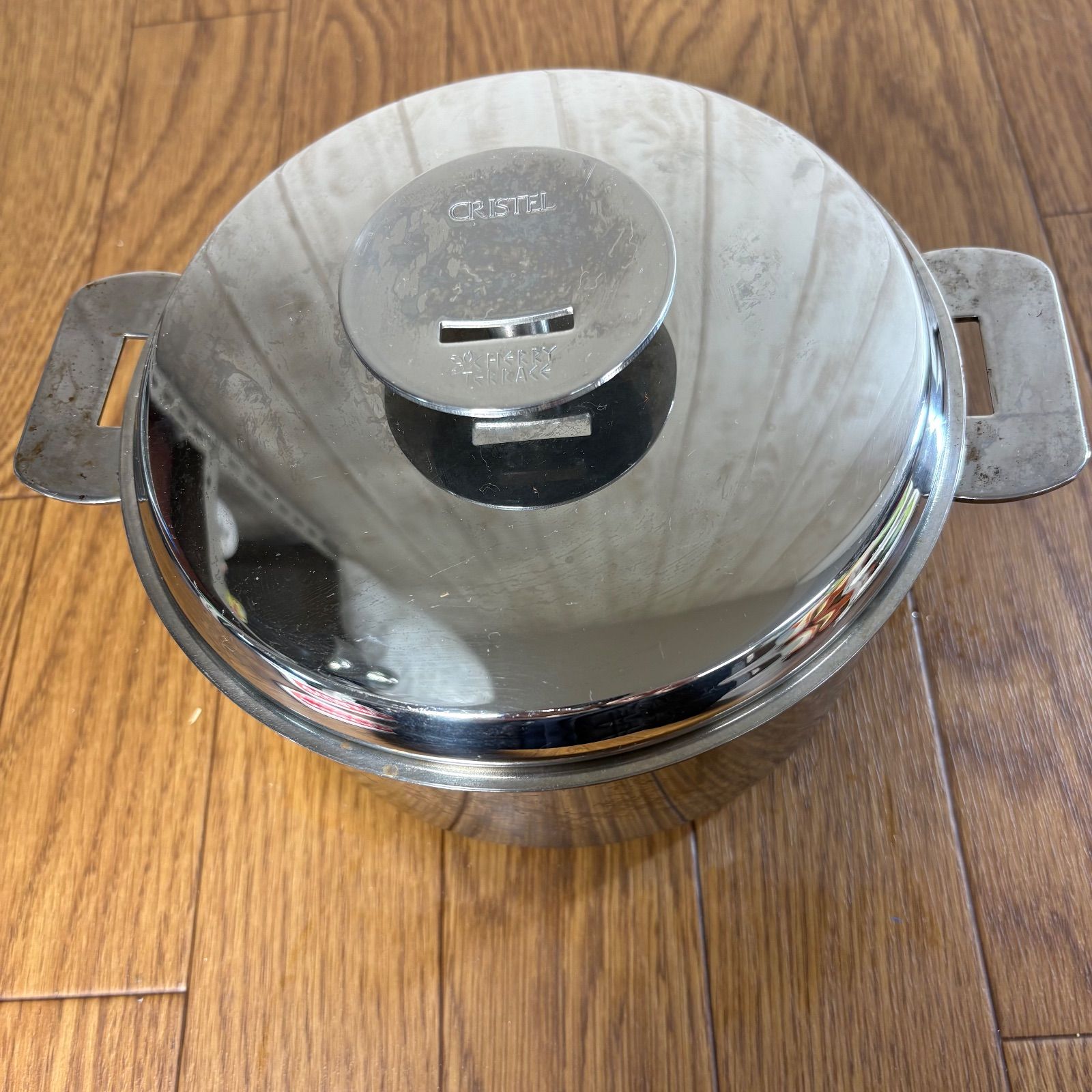 クリステル CLISTEL両手鍋 16cm 蓋付き ハンドル付き - メルカリ