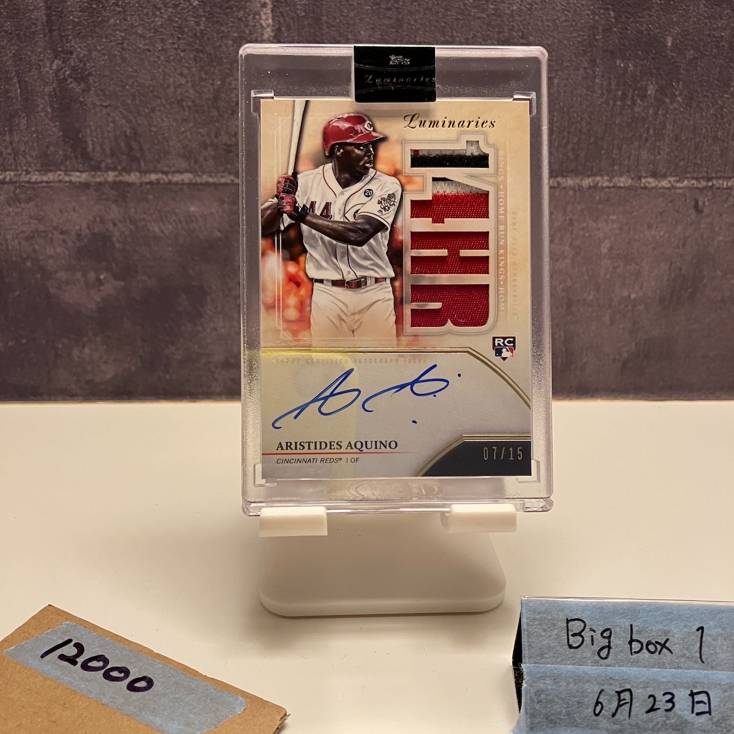 2020 Topps Aristides Aquino 07/15 直筆サインカード Cincinnati Reds