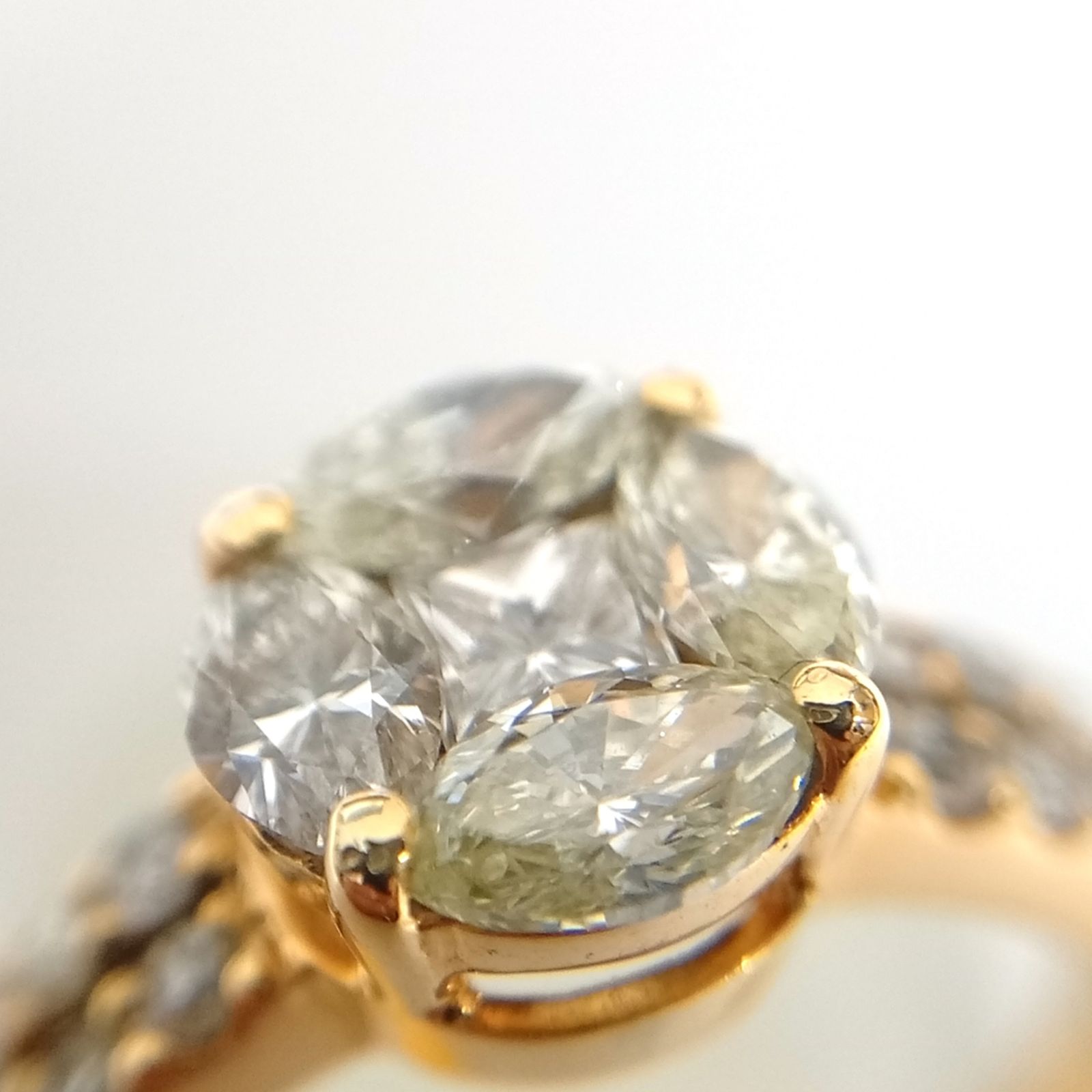  K 14 刻印無し リング 指輪 ダイヤ ダイヤモンド RING 重量約3.64 g 約11.5号 0.60 ct 0.08 JA-25827 リング 指輪 アクセサリー