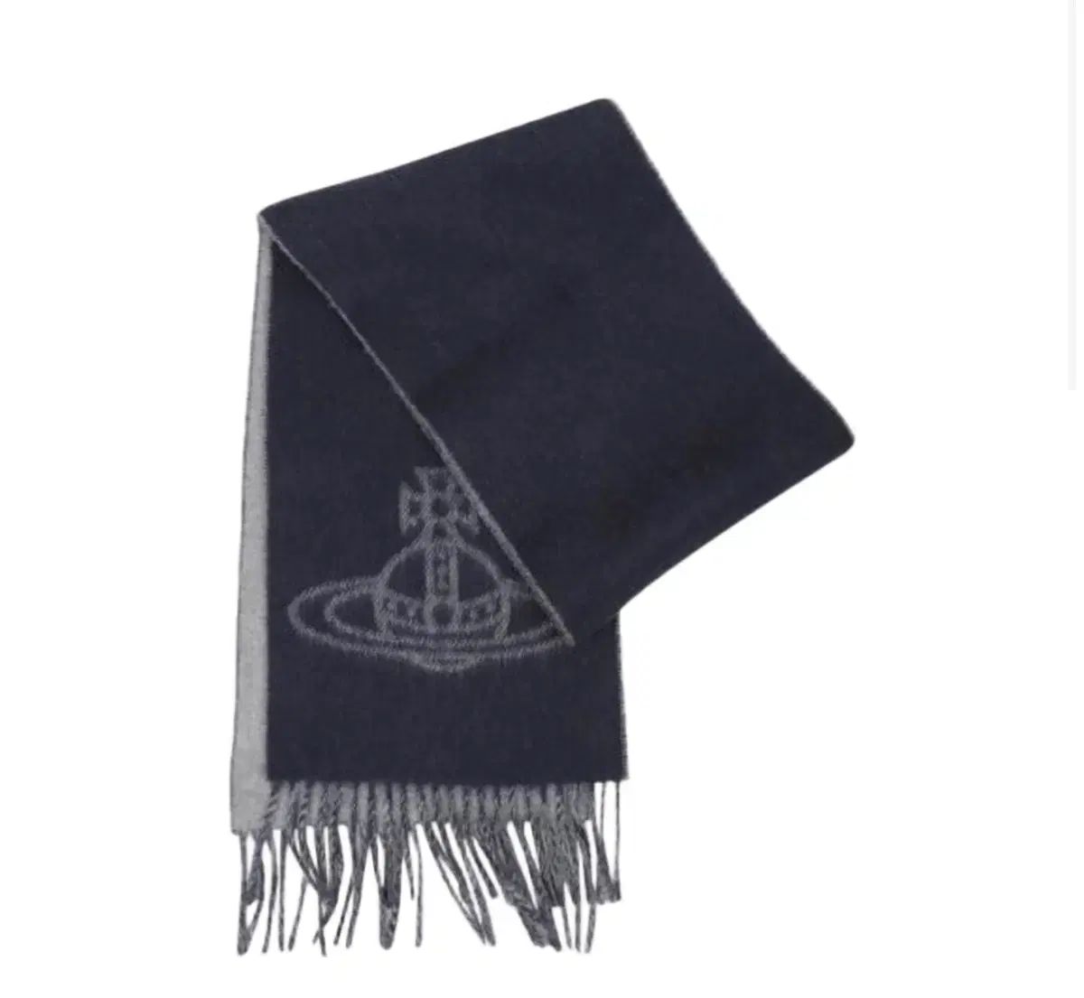 Vivienne Westwood ヴィヴィアン ウエストウッド ダブル ロゴ マフラー ミネラル グレー