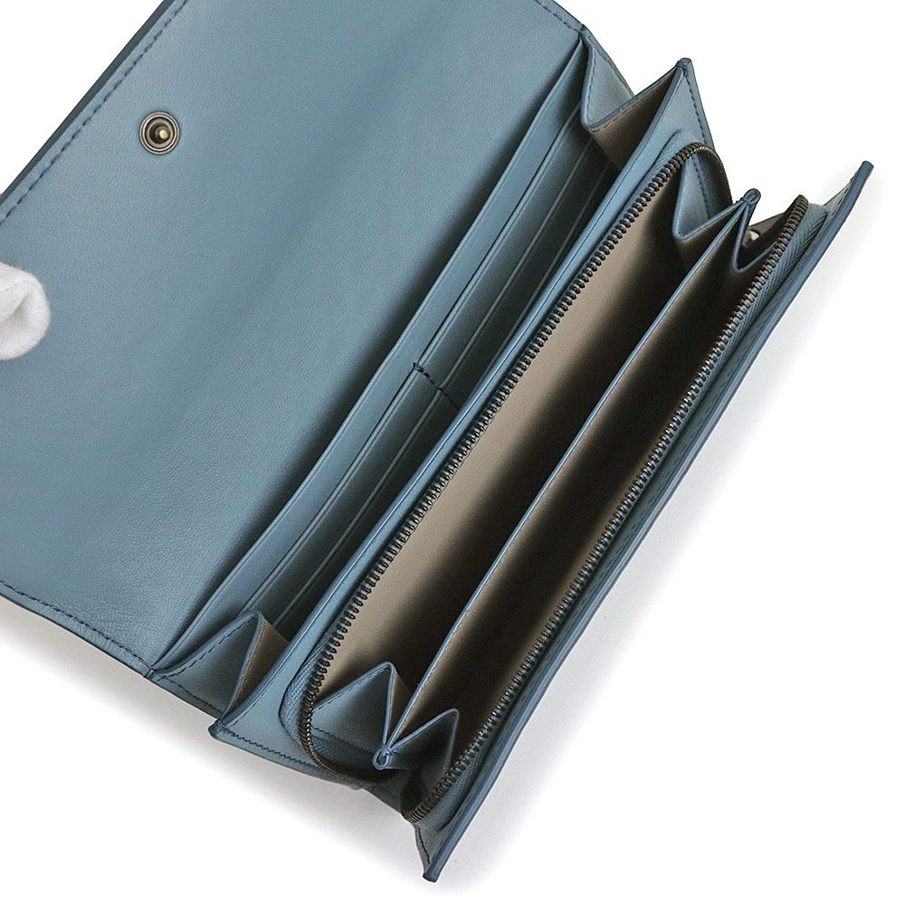 二つ折り財布 ラムスキン