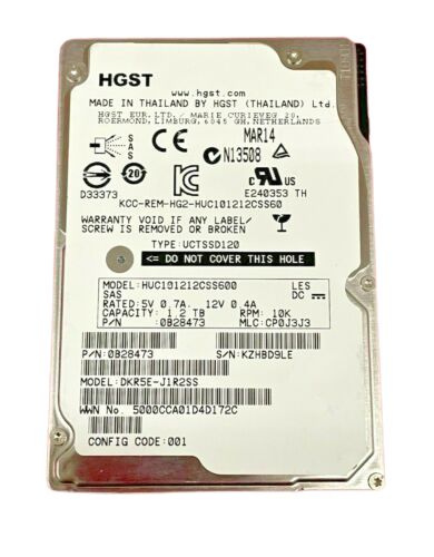 1年保証 再生品 HGST Ultrastar 0 B 28473 1.2 TB 10 K RPM SAS 6 GB s 64 MB 2.5 HDD