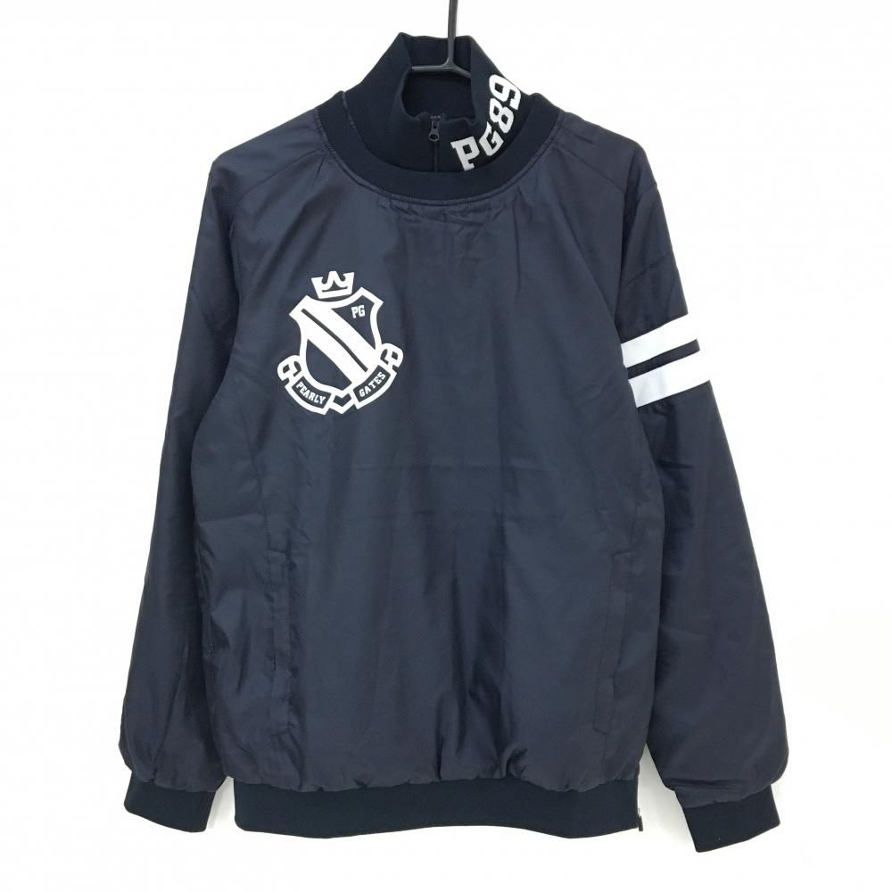 美品】パーリーゲイツ ツインスニード ネイビー 地模様 蓄熱裏地