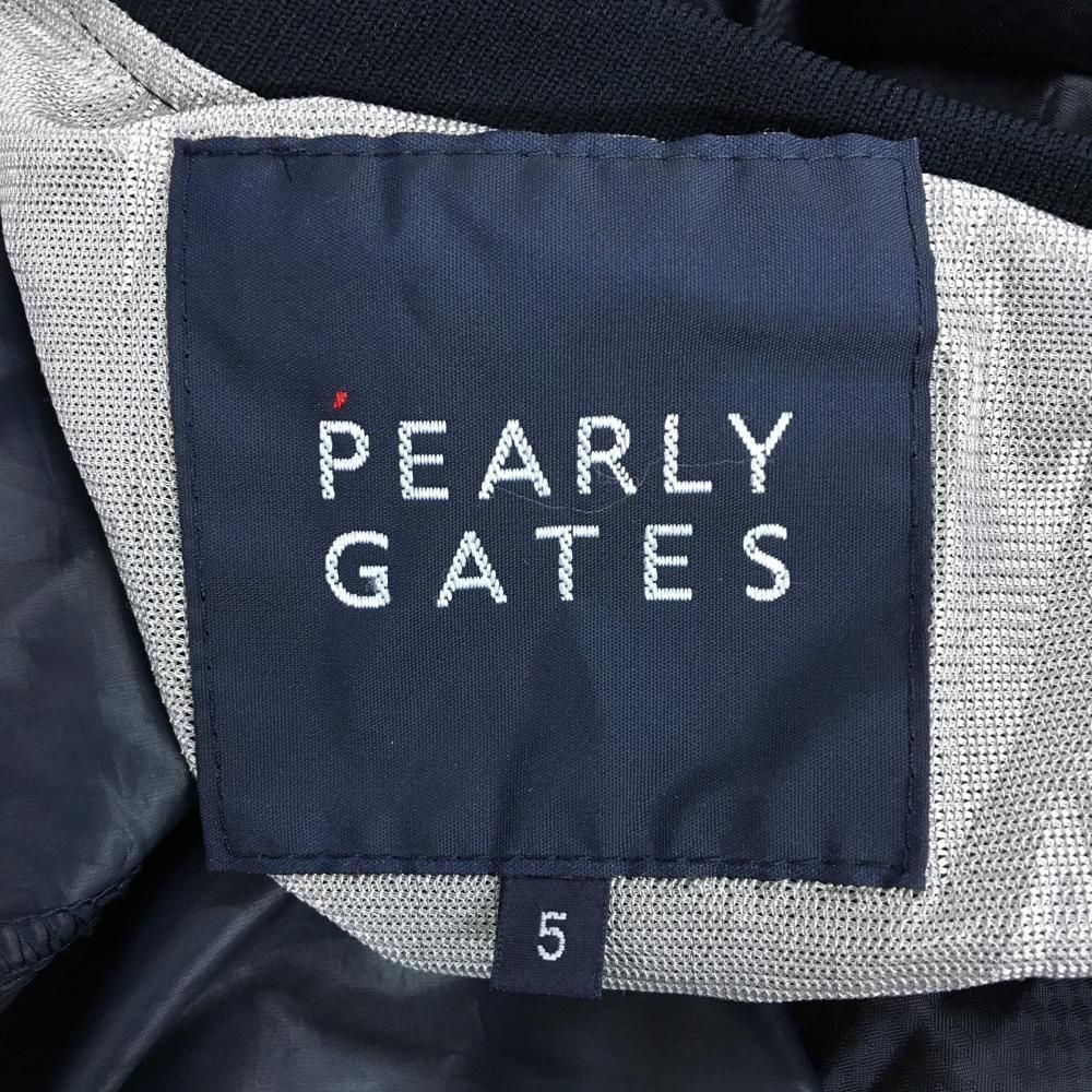 美品】パーリーゲイツ ツインスニード ネイビー 地模様 蓄熱裏地