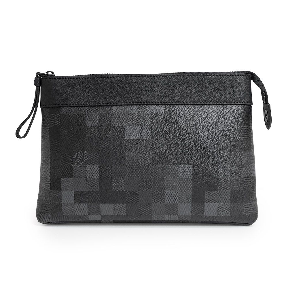ルイ ヴィトン ポシェット ヴォワヤージュ スープル クラッチバッグ セカンド ダモフラージュ ブラック ガンメタル金具 M 14926 LOUIS VUITTON