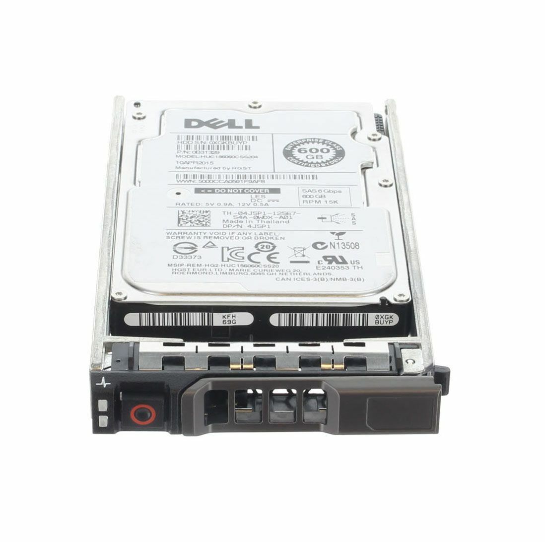1年保証 再生品 Dell 4 J 5 P 1 600 GB 15 K SAS 6 G HDD 2.5 Hard Drive s
