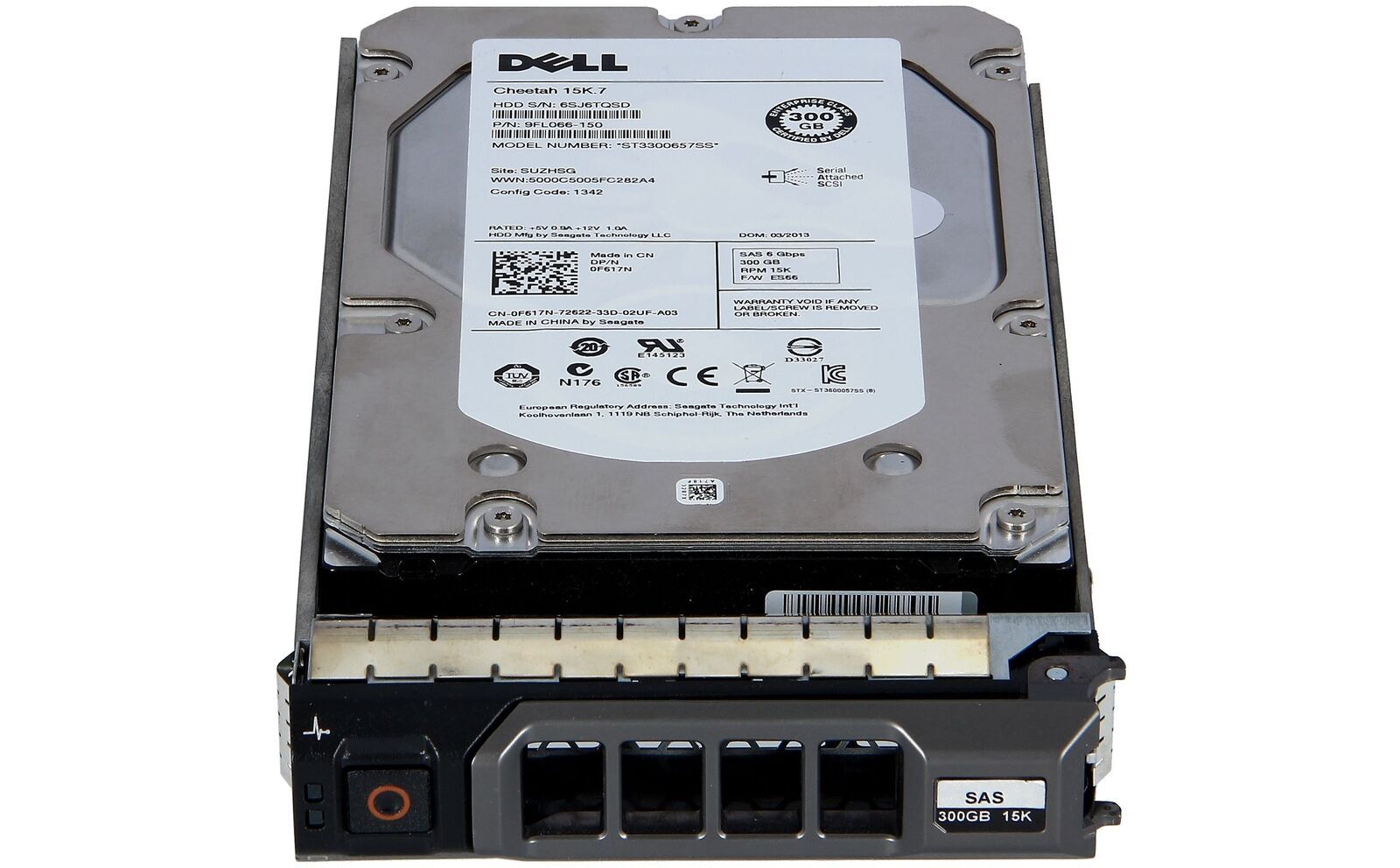 1年保証 再生品 Dell F 617 N 300 GB 15 K 3 5 SAS HDD Enterprise Server Hard Drive