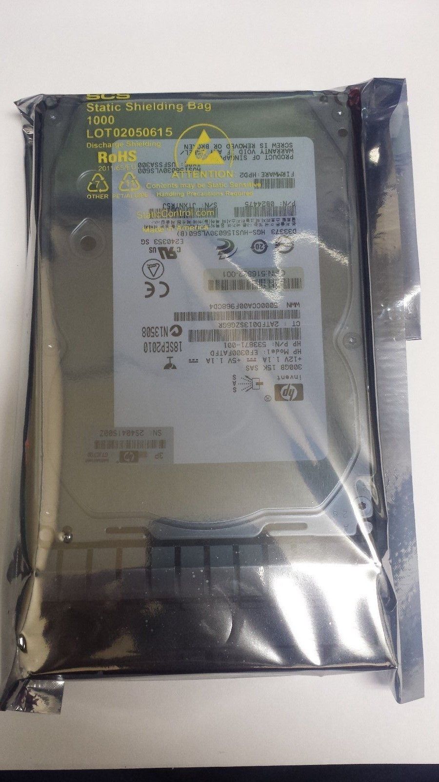 1年保証 再生品 HP 300 GB 6 G SAS 15 K RPM 3.5 DP HDD 533871-001 517350-001 516810-001 16814-B 21