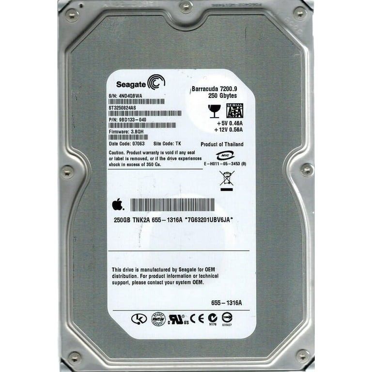 1年保証 再生品 Seagate 250 GB 7 2 K 3 5 SATA HDD Desktop Hard Drive