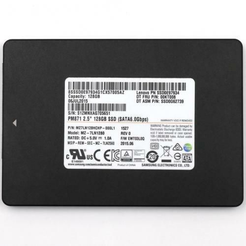 1年保証 再生品 Lenovo 00 KT 008 128 GB SATA 6 SSD Samsung MZ 7 LN 1280