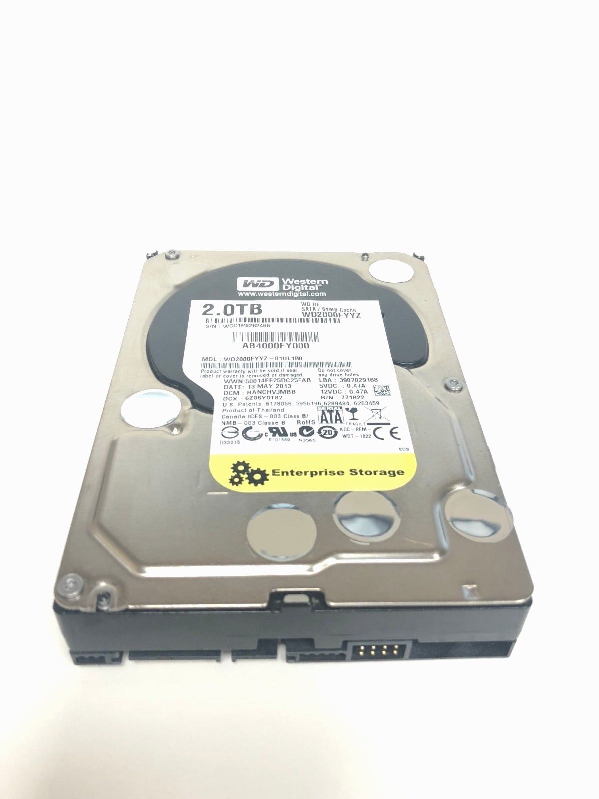 1年保証 再生品 Western Digital 2 TB 3.5 Hard Drive