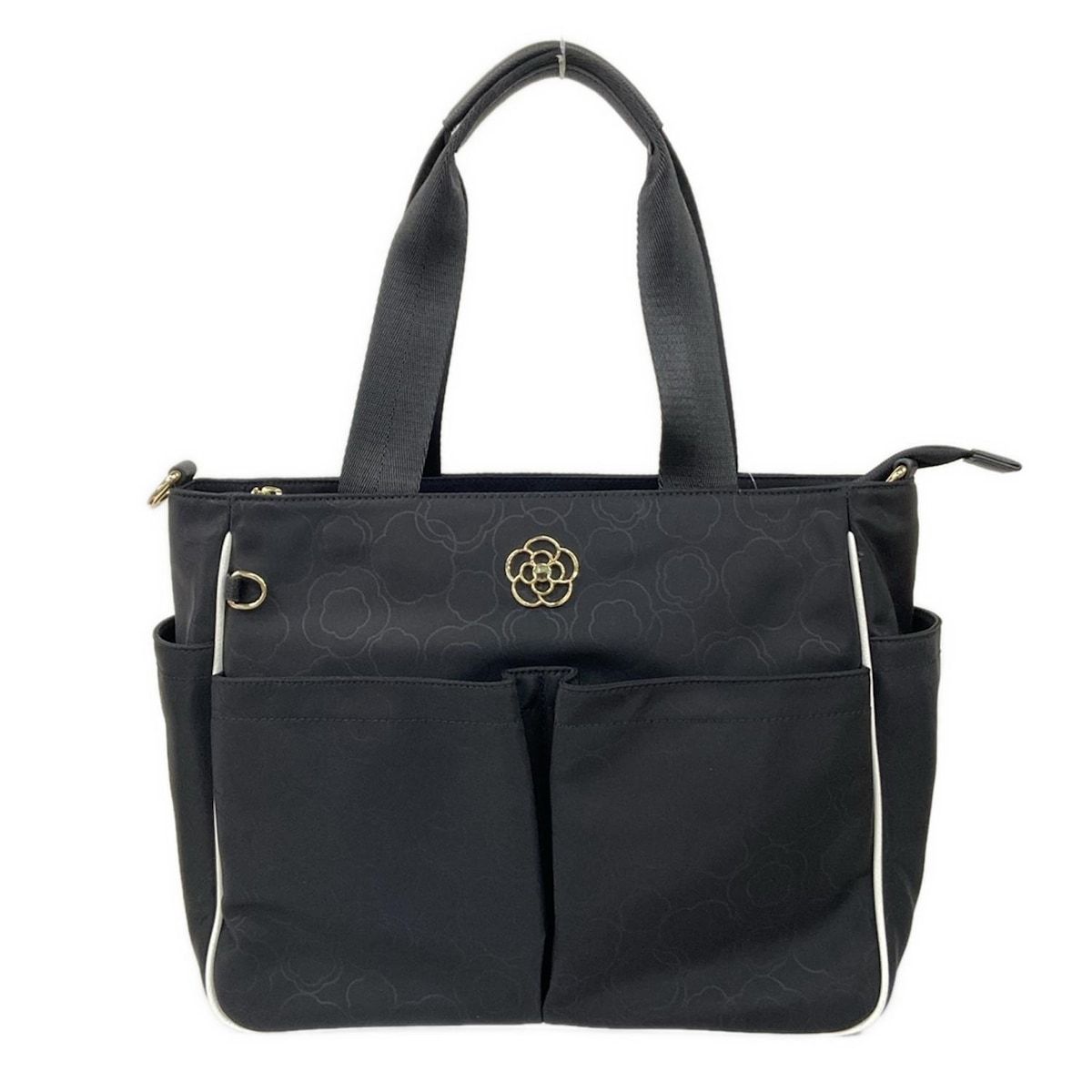 CLATHAS クレイサス トートバッグ - 黒×白 花柄